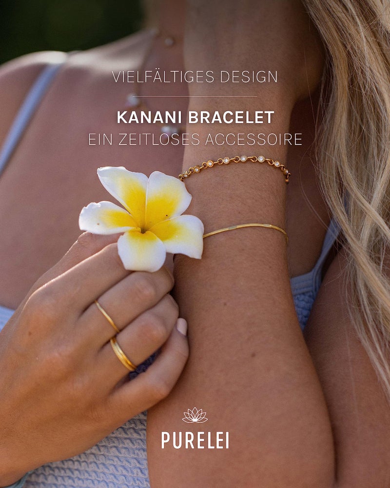 PureleiÂ® Kanani Bracelet (18K Gold plated) â€“ Elegant women's bracelet â€“ stainless steel jewelry â€“ Adjustable length 6.3/6.89/7.87 inches â€“ Fashion jewelry for your individual look - Image 2